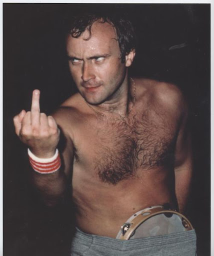 Phil Collins is angry with us. 